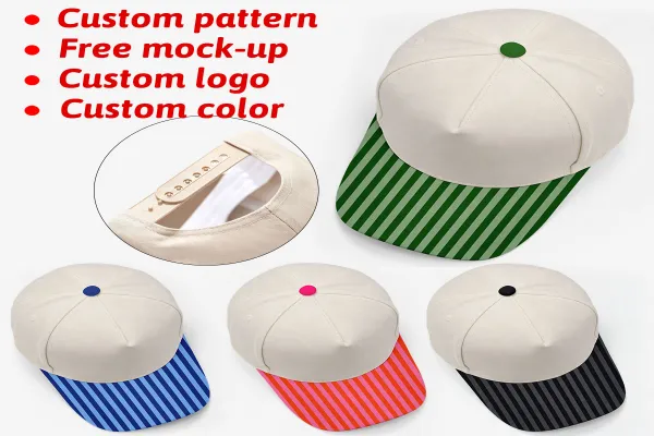 Custom Embroidered Text Hat, Striped Brim Vintage Trucker Hat, Personalized Retro Baseball Cap, Custom Name Cap Game Day Gift