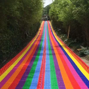 No Power ODM&OEM with Ski Circle Colourful rainbow Dri Snow Slide Slides for Outdoor
