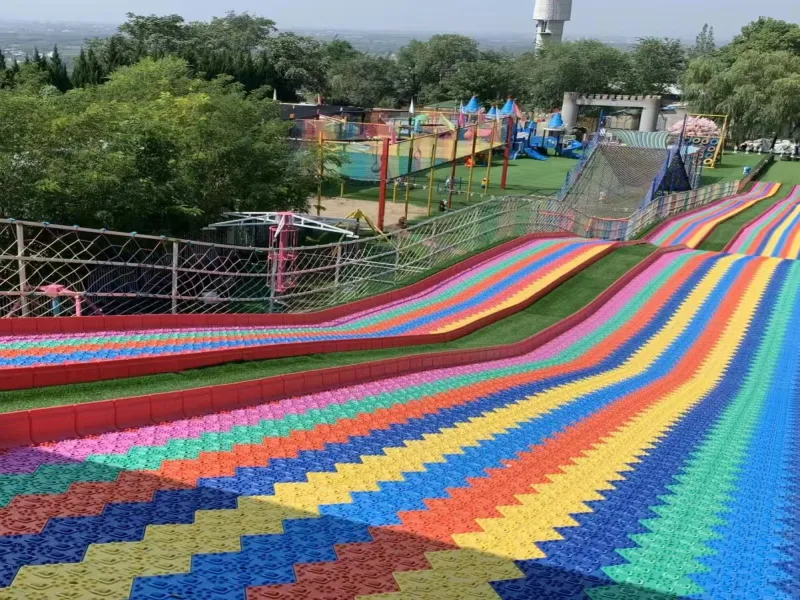 Outdoor Amusement Equipment Entertainment Outdoor Slide No Power rainbow Slideway