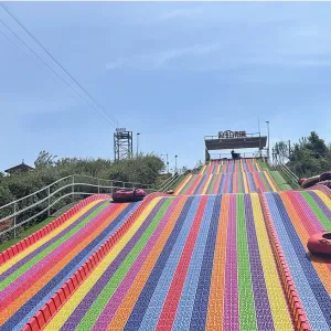 Entertainment Security ODM&OEM Playground Double rainbow Slide Rollers Slides for Outdoor