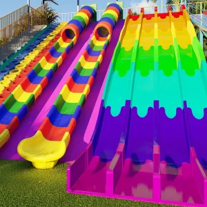 Outdoor Playground Parent-child Interaction Amusement Park Customized Plastic Slide World Park Slides