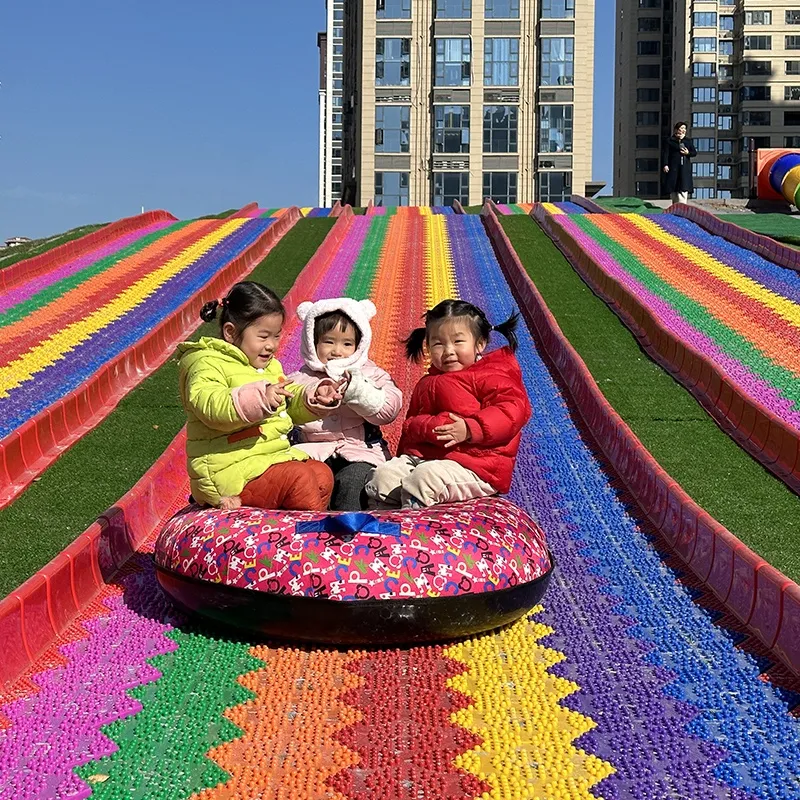 rainbow Slide with Ski Circle  Customized Outdoor Playground  Equipment