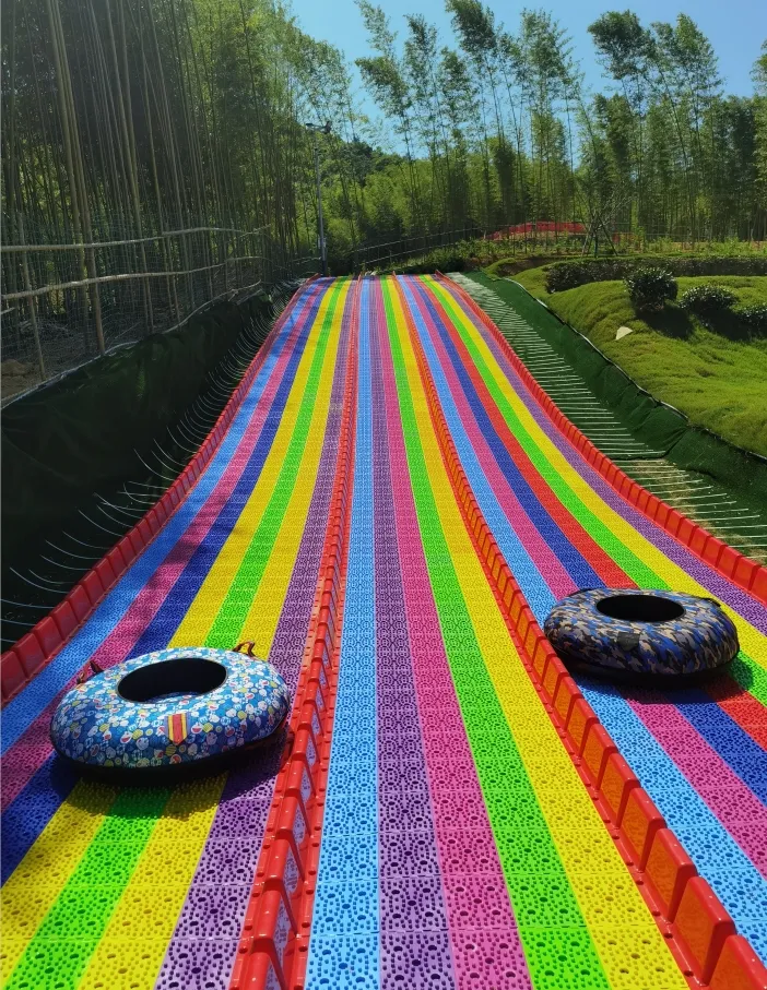Outdoor Slide Entertainment Amusement Equipment Colorful Slide rainbow Slide Wenzhou