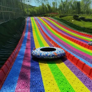 Outdoor Amusement Equipment Entertainment with Ski Circle Puzzle rainbow Sliding