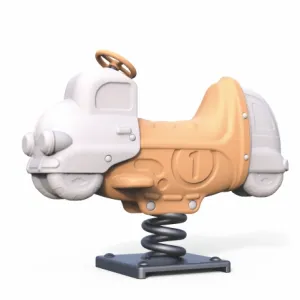 Children's Rocking Kindergarten Plastic Spring Rocking Horse Neighborhood Park Outdoor Rocking Toys Wooden Horse