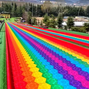 Parent-child Interaction Security Entertainment Customized Playground rainbow Slide Castle