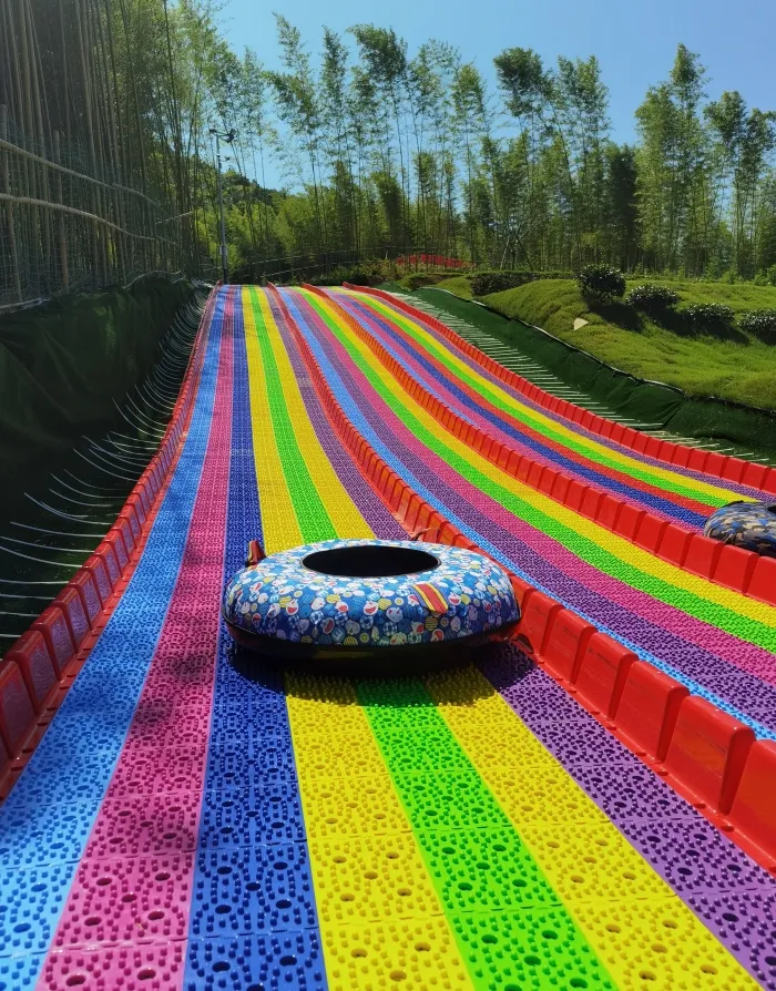 Colorful Slide Internet Famous Outdoor Scenic Skating Dry Skating No Power rainbow Slide Plastic