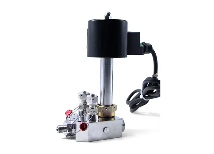 Two position five way explosion proof solenoid valve for aerospace experimental systems