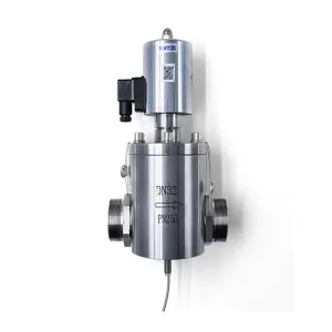 High voltage solenoid valve with feedback for aerospace test bench