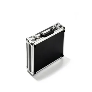 Lightweight Black Aluminum Tool Case with Top Handle