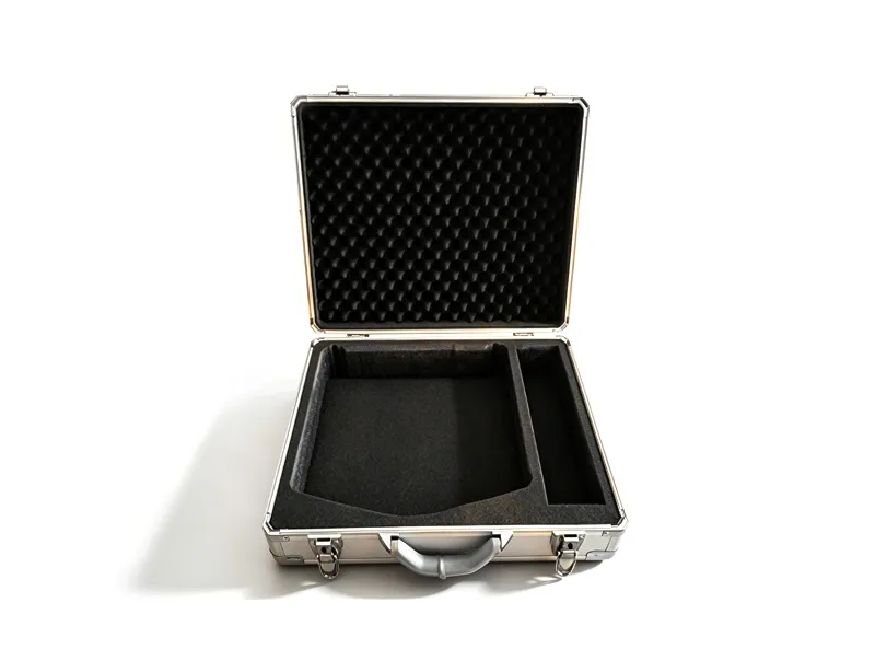 Silver Aluminum Equipment Case with Custom Foam Interior
