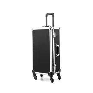 Custom Black Trolley Aluminum Flight Case