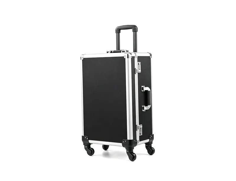 Custom Black Trolley Aluminum Flight Case