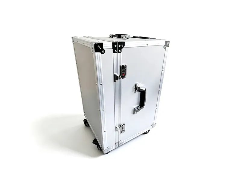 Custom Silver Vertical Aluminum Flight Case
