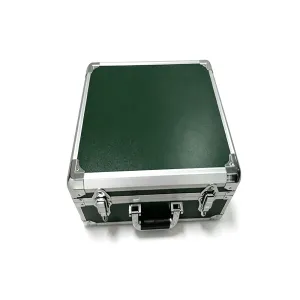 Custom Dark Green Aluminum Instrument Carry Case
