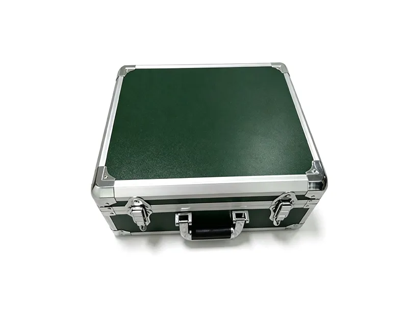Custom Dark Green Aluminum Instrument Carry Case