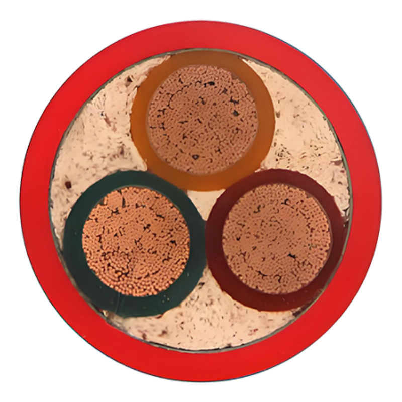 Rubber-sheathed cable