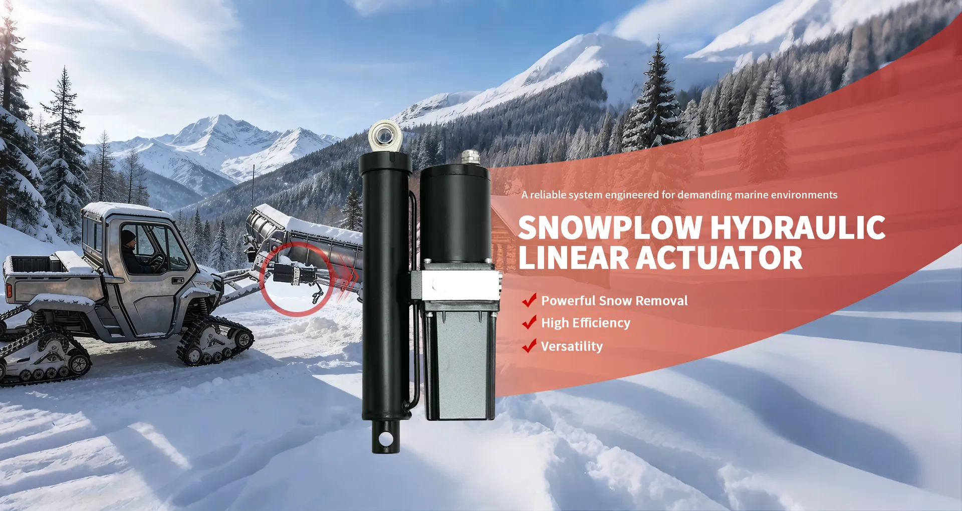 snowplow hydraulic  linear actuator