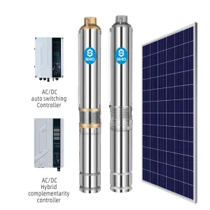 4inch SD Deep Well Solar Submersible Pumps AC DC Powered