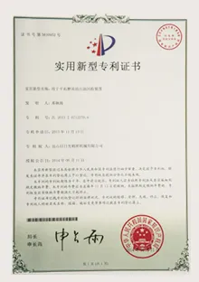 New Patent Certificate