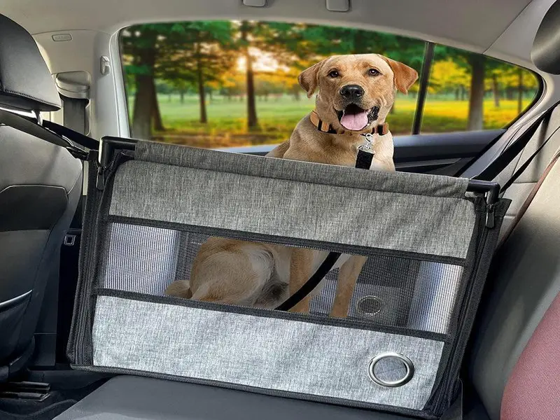 Waterproof Front Safety Dog Car Seat Portable Pet Carrier Bag Adjustable Safety Belt Solid Pattern Dog Travel Seat