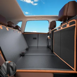 Scratch Proof PU Pet Car Seat Cover Waterproof Dog Hammock for Car Back Seats Mesh Visual Window Hard Bottom Dog Car Seat Cover