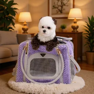 Breathable Luxury Pet Carrier Bag Polyester Small Dog and Cat Carrier with Pocket for Leisure Outdoor Adventures in Stock