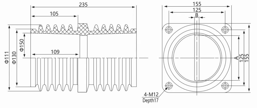 Epoxy Resin Switchgear Wall Bushing