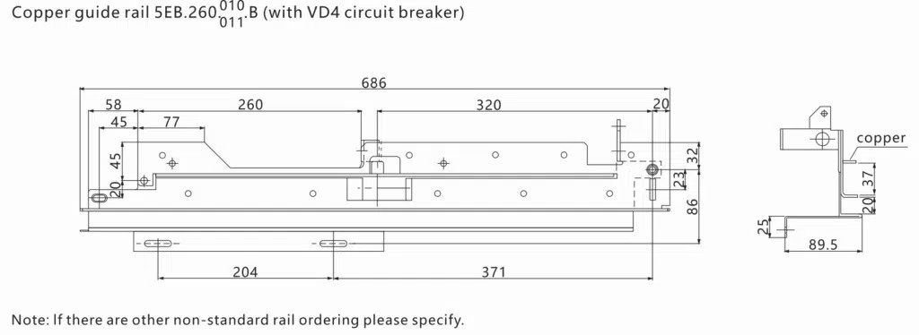 Standard guide rail