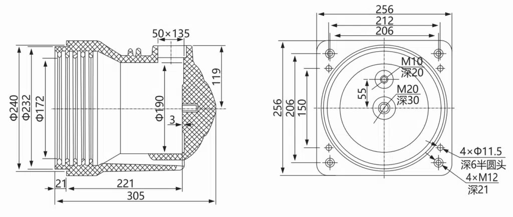 Dual Hole Contact Box with Integrated Heat Sink