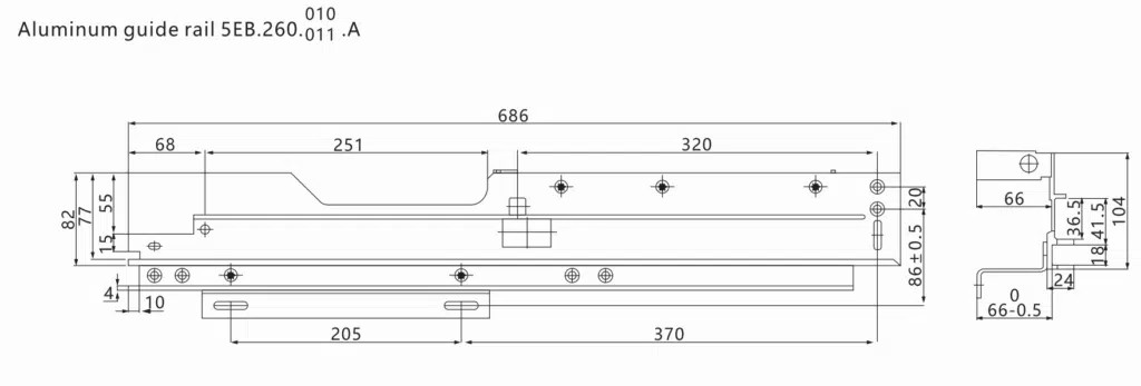 Standard guide rail