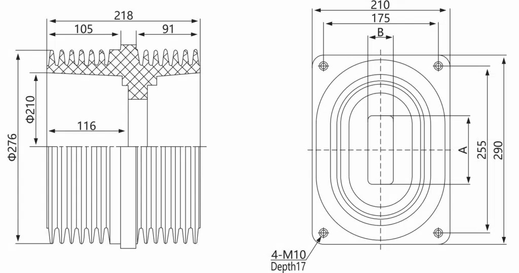 Epoxy Resin Electrical Wall Bushing Insulated