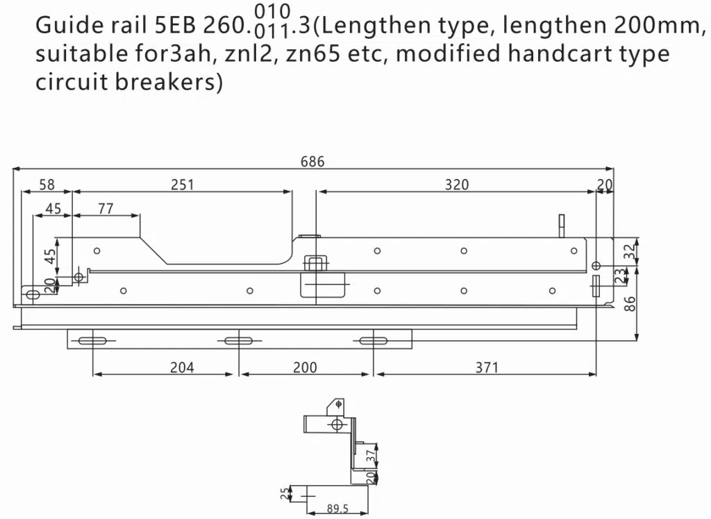 Standard guide rail