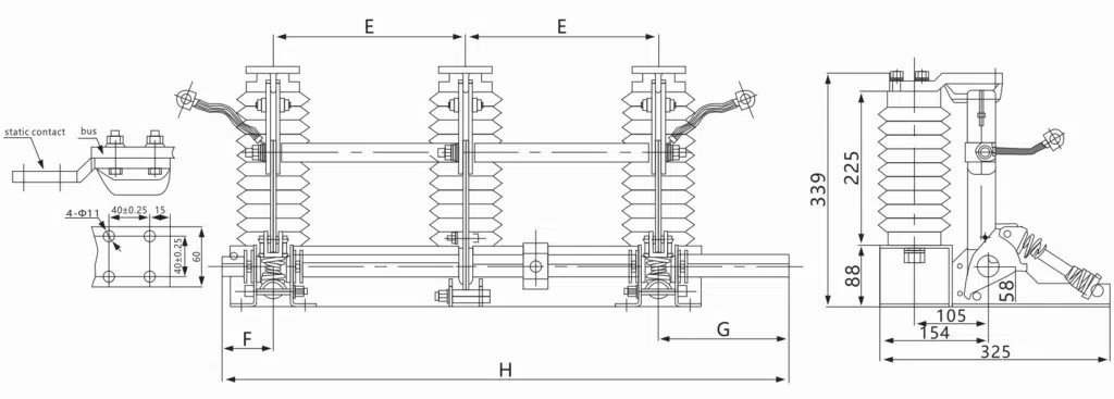Indoor AC High Voltage Earthing Isolation Switch