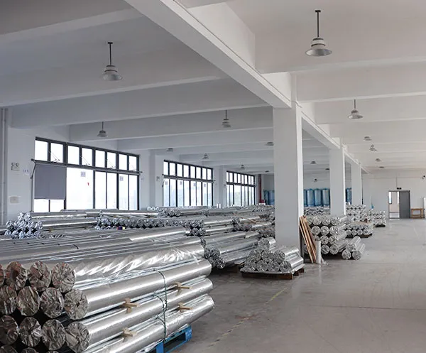 Aluminum-coated woven film available from manufacturer stock, suitable for electronic and industrial packaging