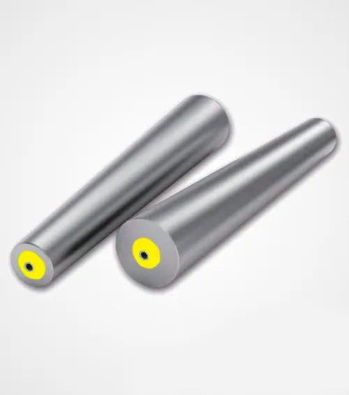 Unpowered steel conical roller