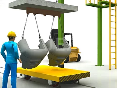 Self-propelled hoist conveyor line