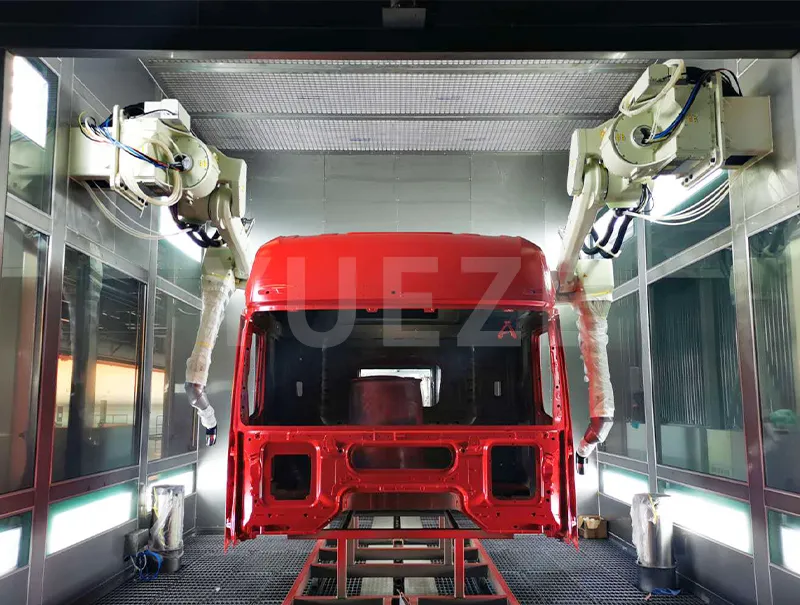 Cab spray booth