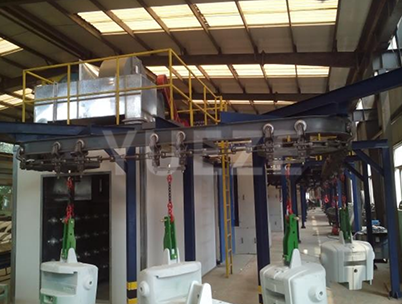 Suspension chain line automated spray 