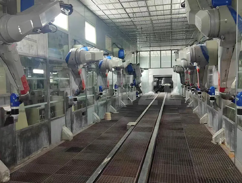 Automated robot spray booth