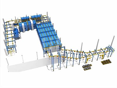 Suspension chain automatic spray line