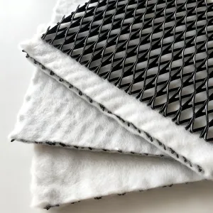 Stable, water-draining, cost-effective, long-life parking lot drainage net