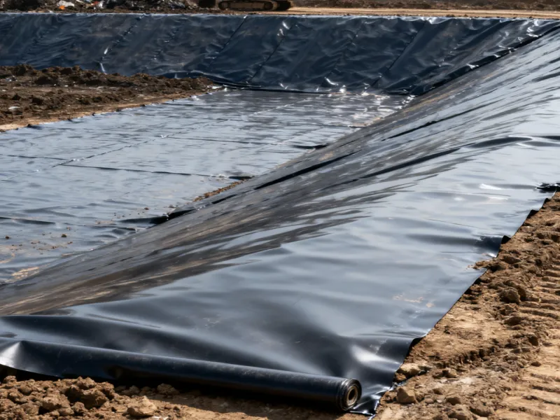 Heavy-duty, puncture-resistant, corrosion-proof, stable landfill liner geomembrane