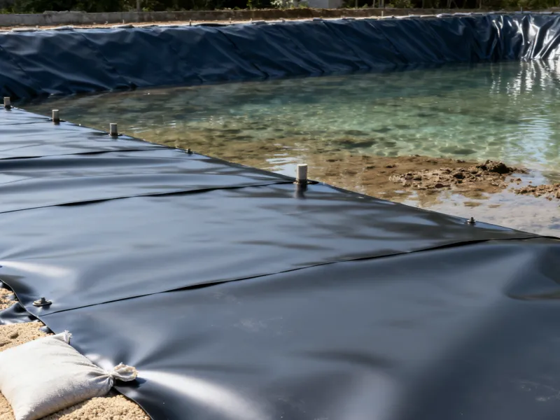 Flexible, waterproof, eco-friendly, aquaculture-safe fish pond geomembrane