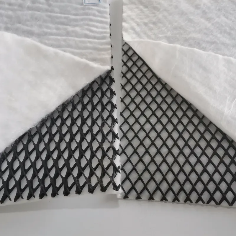 Lightweight, durable, compressive-resistant, permeable composite drainage net