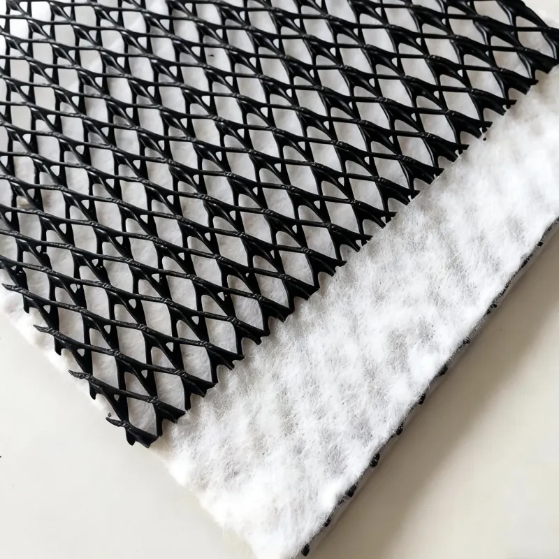 Long-lasting, efficient, waterproofing-enhanced, protective roof deck drainage net