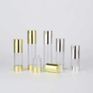 Gold Silver U-shaped Electroplating Vacuum Bottle AS Press Lotion Bottle Travel Cosmetics Bottle