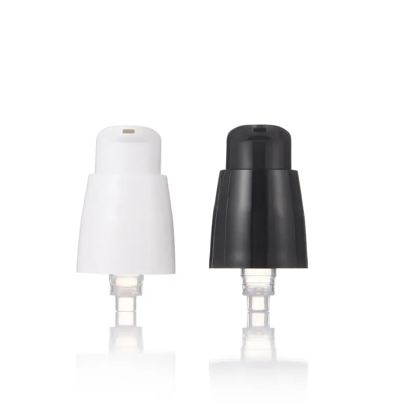 Cream PP Pump Black Full Cap Liquid Dispenser Pump Cosmetic Packaging Bottle