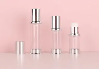 Silver Plated Vacuum Dispensing Bottles Pump Sprayer Travel Size