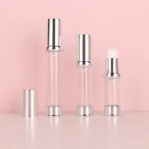 Silver Plated Vacuum Dispensing Bottles Pump Sprayer Travel Size